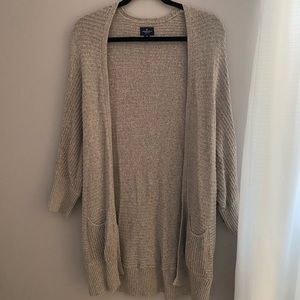 American Eagle Beige Long Cardigan